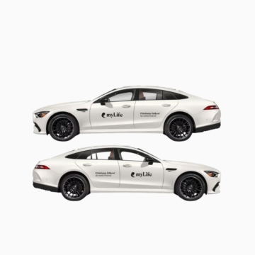 Polep biele auto
