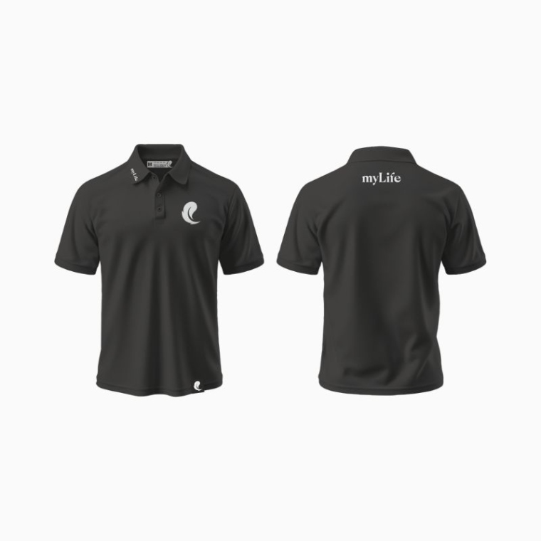 Bavlnená polokošeľa Black